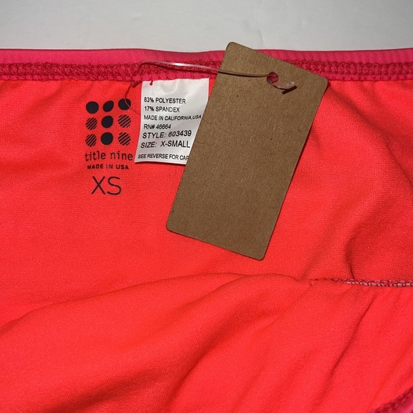 Title Nine Swimsuit Womens XS Bikini Bottoms Pink Blue Striped Aztec NWT - Picture 4 of 8